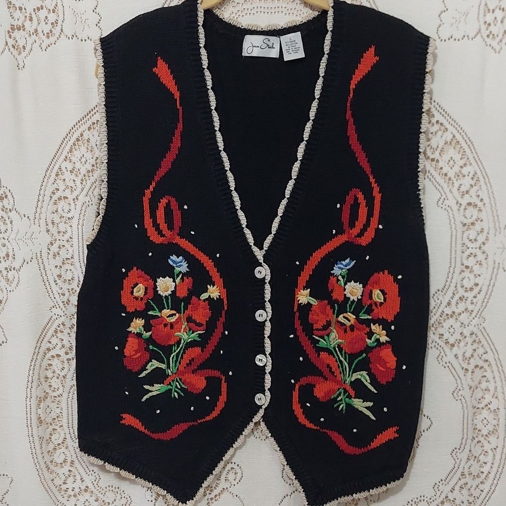Joan steele size large knit sweater vest (InvW174)